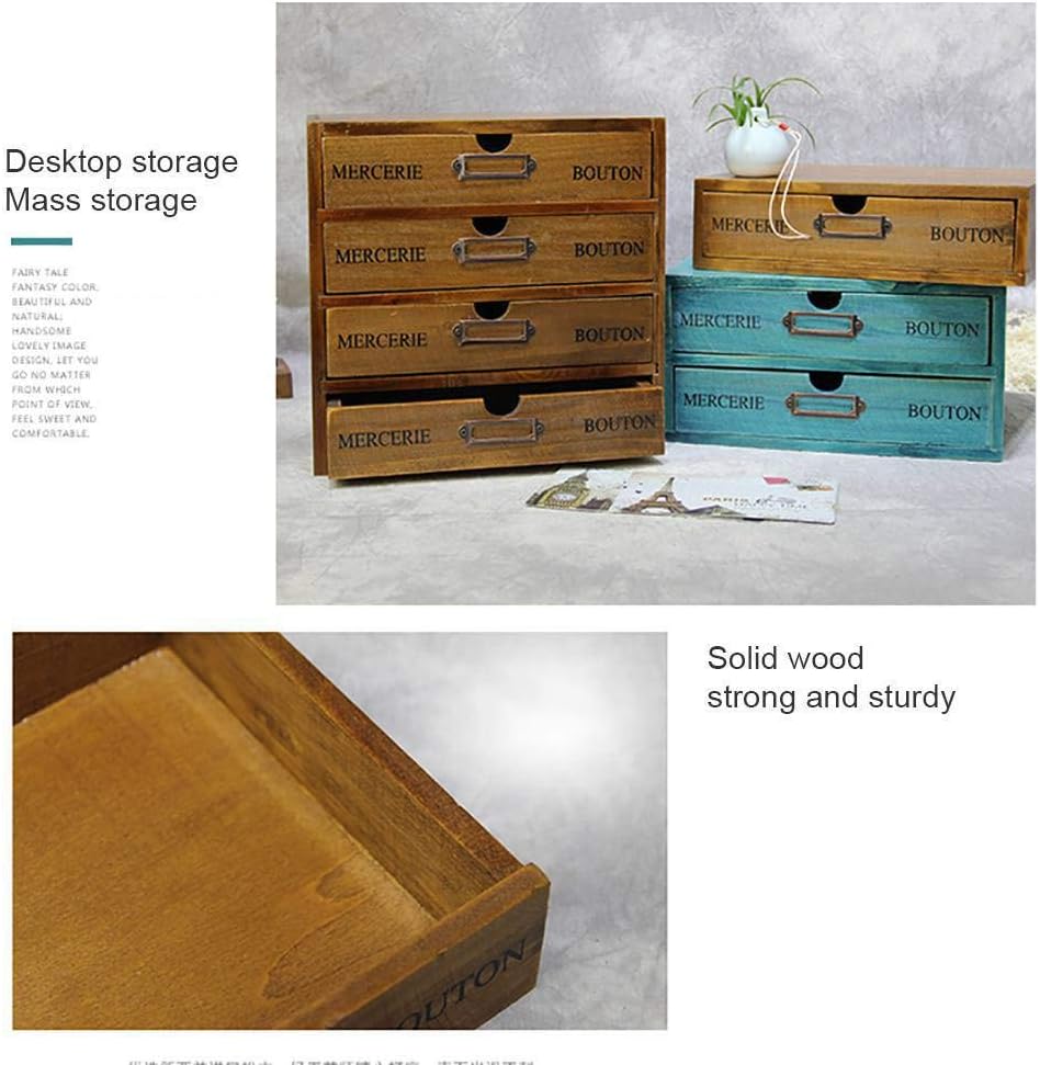 Maritown Wooden Desktop Organizer With Drawer Wood Storage Chest Box Wooden Filing Cabinet Pull Out Drawers Stationary Office Supplies Original Color Chest Of Drawers