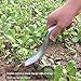 Aluminum Hand Weeder Tool, Bend-proof Dandelion Weeding Puller, Ergonomic Bulb Planter, Hand Digger with Serrated Edge, Narrow Root Trowel Fit for Weeding, Removing Seedlings, Potting and Digging