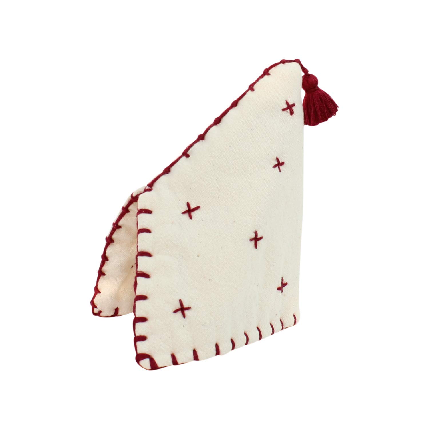 Moroccan Teapot Holder 100% Cotton with Burgundy Tassel Handmade Hand Stitched Hand Embroidered Designed (Pack of 3)