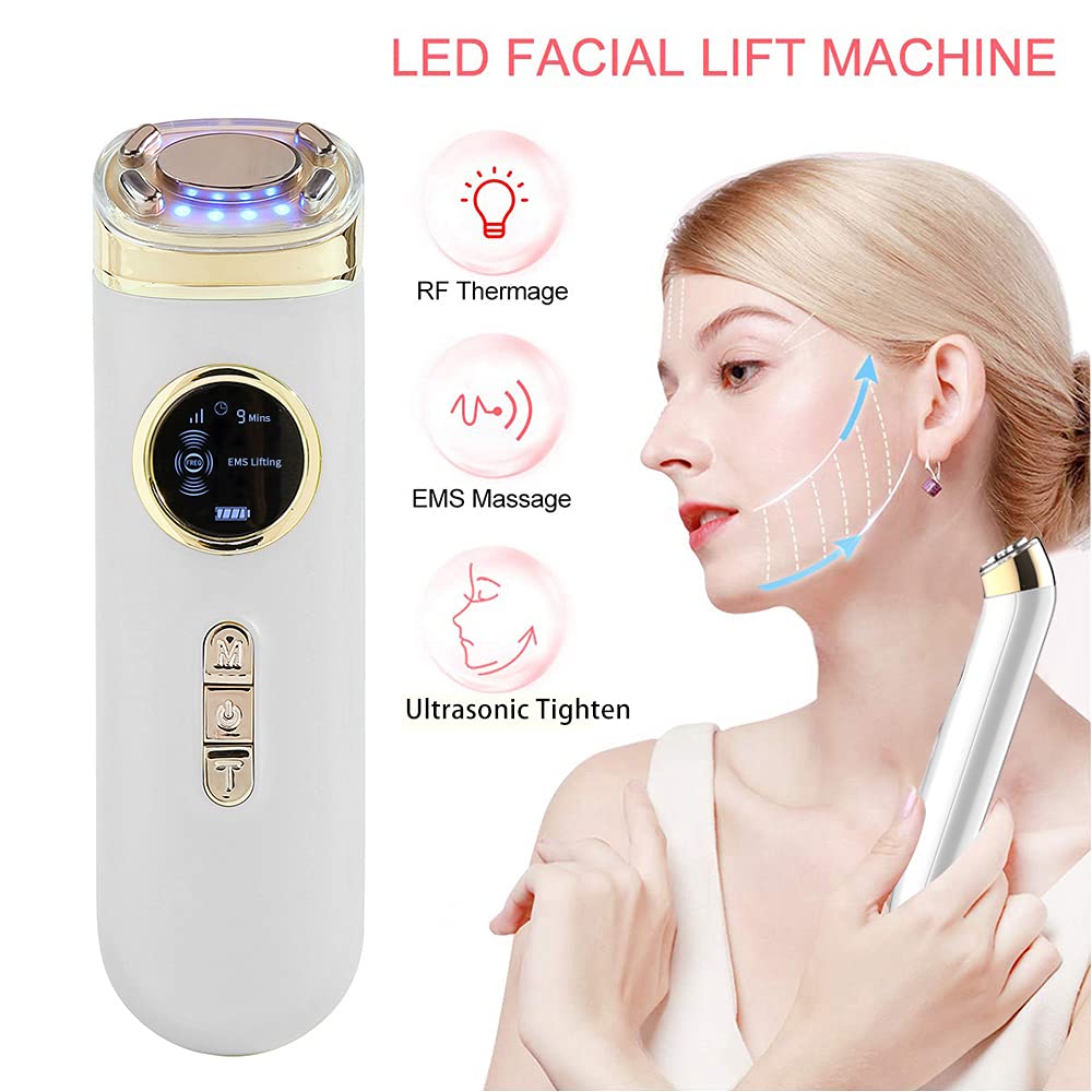 Face Machine for Women Hot Massage for Chin Home Use with USB Rechargeable 4 in 1 Facial Massager: Beauty