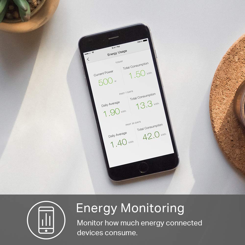 Kasa Smart Plug Power Strip HS300, Surge Protector with 6 Individually Controlled Smart Outlets and 3 USB Ports, Works with Alexa & Google Home, No Hub Required , White - View 6