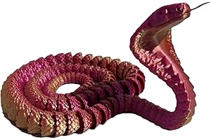 3D Printed Animal Snake, Snake Stress Toys 3D Animals, Prank Props Desk Decor, Articulated Printed Toys for Kids & Adults, Pa