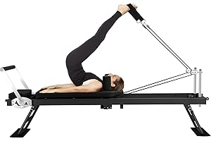DUDUSHIMAN Pilates Reformer, 78" Pilates Reformer Machine - Foldable Reformer Pilates Machine & Equipment with Springs & Cords for Home Workout，Reformer Set, Up to 400 LBS ﻿