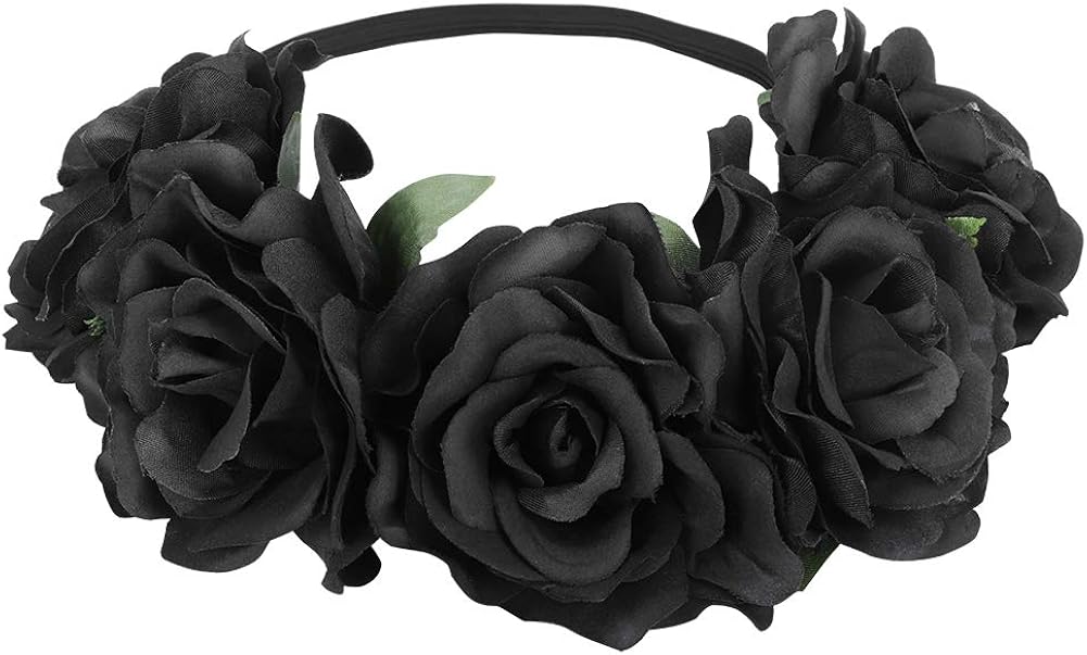 Ladies Floral Head Wreath,Handmade Rose Flower Crown Headdress Headband