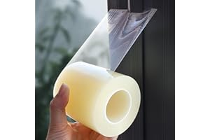 YINTTIAN Window Sealing Tape, Window AC Insulation Air Conditioner Seal Around Frame, 3 inch X 65.5 FT, Blocker for Cold Heat Air, Waterproof Tape for Duct, Repair, Heavy Duty No Residue (Clear)