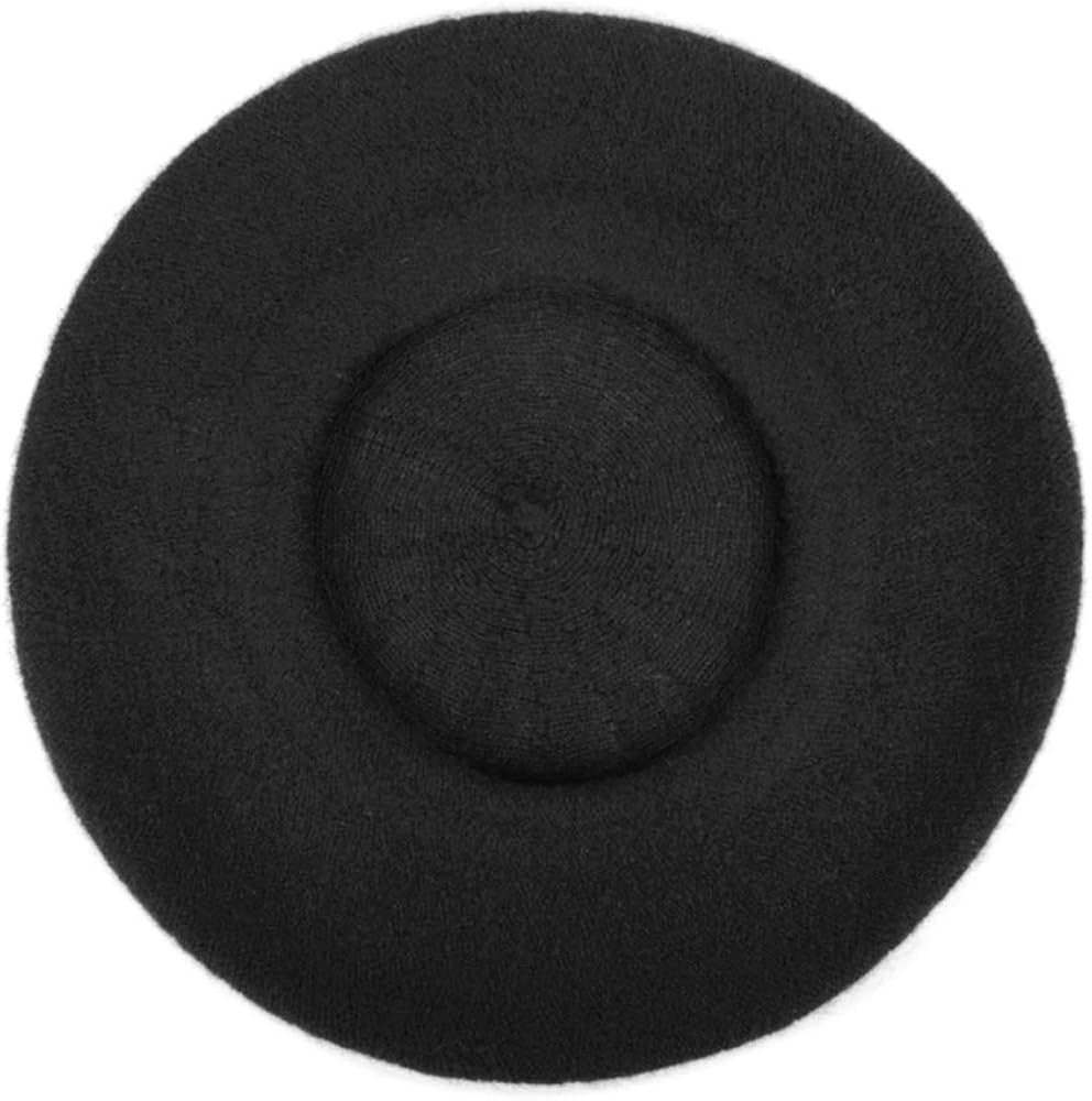 Nollia Women's Solid Color French Beret Wool Material. Classic French, Casual and Chic Lightweight Beanie Cap Hat, Black at  Women’s Clothing store