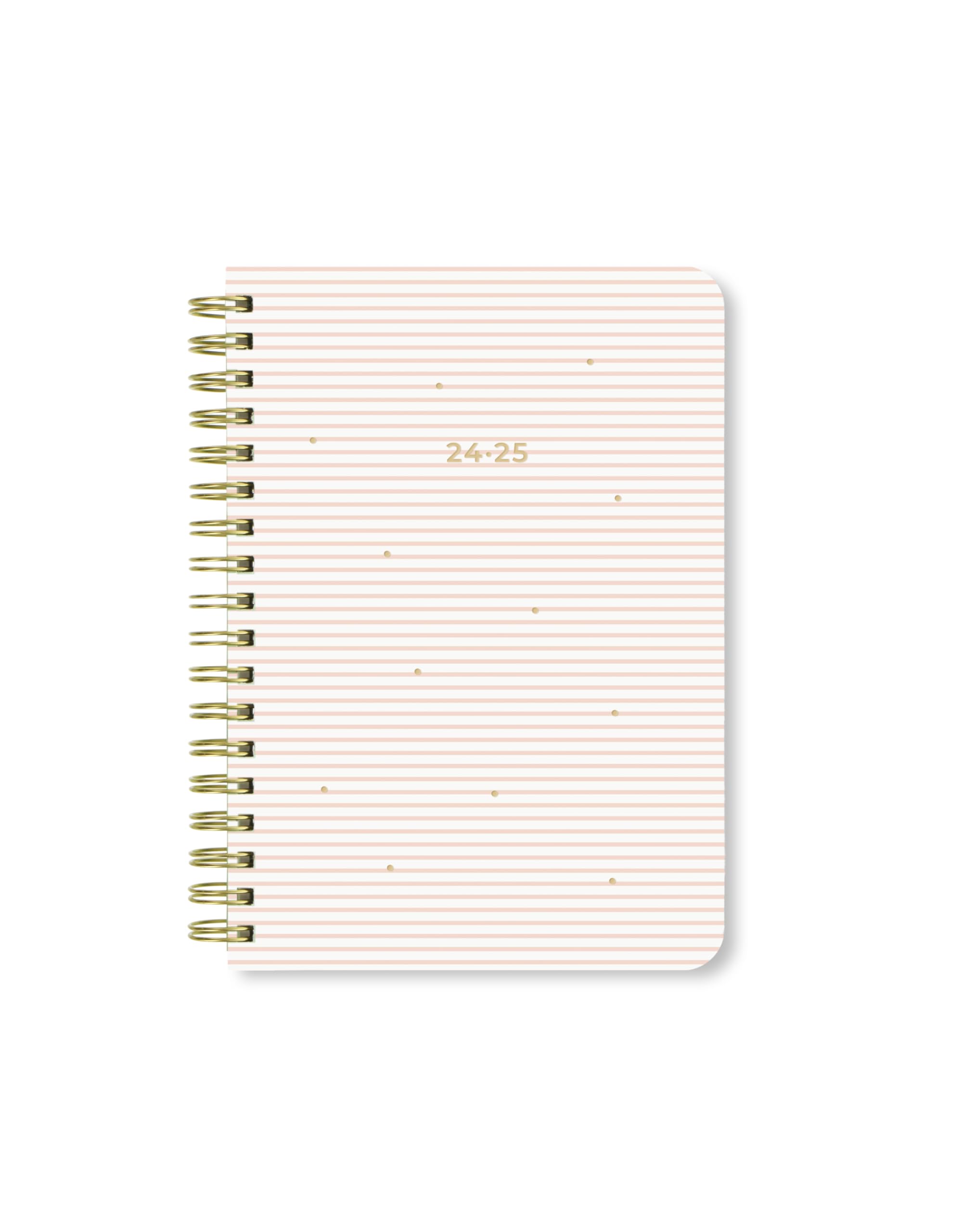 Letts of London Stripes A6 Academic 2024/2025 week to view diary - Pink