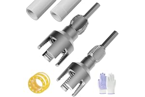 REKCKRUL Integrated Internal & External Pipe Threading Tool (1/2" & 3/4" Dies) | New Dual-Function PVC Pipe Threader Kit | Electric Drill Compatible for Leak-Free Plumbing, DIY & Electrical Conduits
