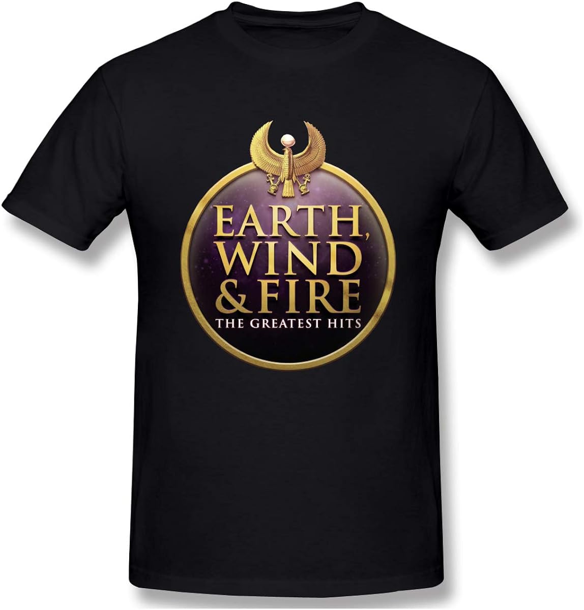 Laozhuoo Earth Wind & Fire Men Casual Fit T Shirts for Men Custom Gift Tee Black