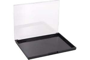AJLTPA Magnetic Makeup Palette with Clear Top, Empty Eyeshadow Pan Dispensing Storage Box with 40Pcs Adhesive Metal Stickers for DIY Cosmetics Lipstick Blush Powder(Medium Palette - 5.7"x4.3")