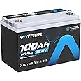 12V 100AH Low Temp Cutoff LiFePO4 Deep Cycle Battery with 1280W, Built-in 100A BMS, 5000+ Cycles Rechargeable Lithium Battery, Perfect for RV/Camper, Marine, Solar, and Off-Grid Applications