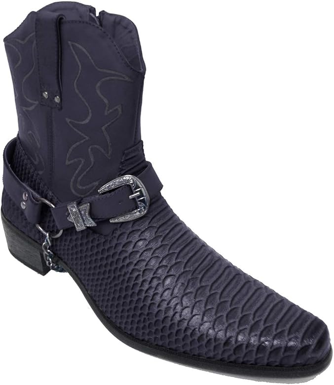 mens snakeskin ankle boots