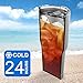 Kollea 18/8 Stainless Steel Tumbler Double Wall Vacuum Insulated Travel Mug Water Coffee Cup for Home, Office, School for Hot & Cold Drinks (Black)