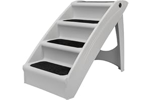 PetSafe CozyUp Folding Dog Stairs, Portable Indoor/Outdoor Pet Steps for Bed, Couch & Car, Grey, 20 Inch