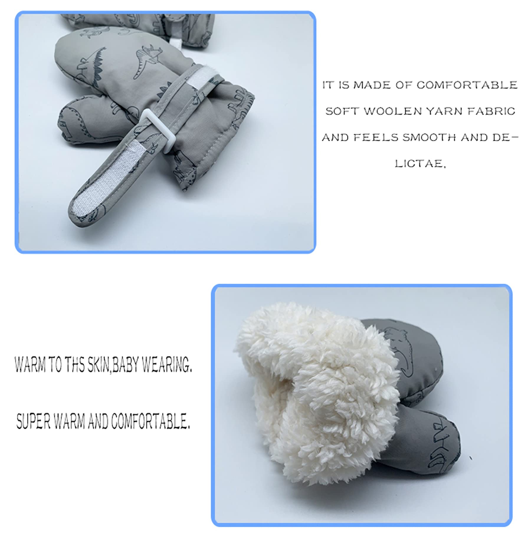 Urban Virgin Infant Baby Toddler Kids Winter Mittnes Lined Fleece Warm Waterproof Ski Snow Gloves For Boys Girls