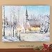 Snowy Church Lighted Canvas Wall Art Christmas Decoration