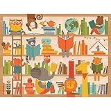Petit Collage Floor Puzzle, Wild Reading, 24 pieces