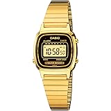 Casio Women's Vintage LA670WGA-1DF Daily Alarm Digital Gold-tone Watch