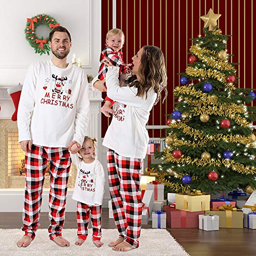 WISREMT Family Matching Christmas Pajamas Set Sleepwear Pajamas Set for Family