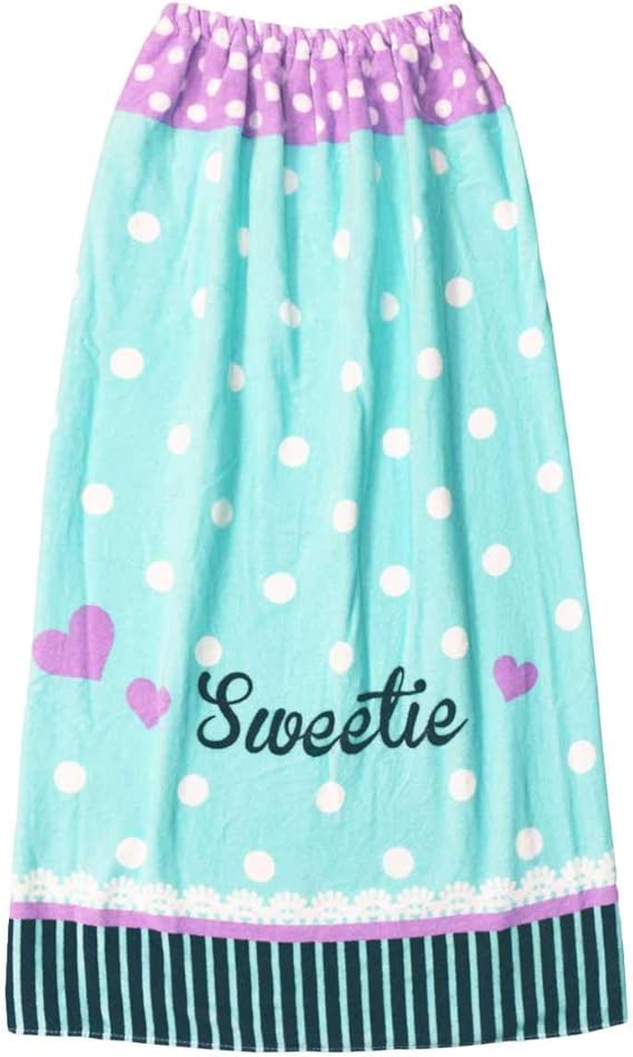 Amazon Co Jp アスナロ 巻きタオル タオル 巻きタオル 女の子 ドットスウィート 子供 ラップタオル100 ミント 服 ファッション小物