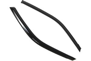 TuningPros Outside Mount Window Vent Visors Rain Guards Compatible with Hyundai Accent Coupe 2000-2005 | Side Window Wind Deflectors Rain Shields | Smoke Tinted, 2 Pcs Set, DGWV-247