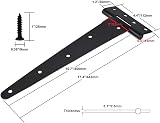 Sandiyago Heavy Duty 16 Inch T Hinge 3 Pack Black Screws Included view 2