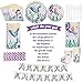 Threemart Mermaid Party Supplies Favor Kit-Mermaid Birthday Decoration For Girls Mermaid Plates Cups Napkins Straws Mermaid Birthday Banner And Mermaid Favor Bags Serves 16
