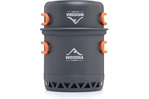 Widesea Camping Cookware Outdoor Pot Pan Cooking Equipment Heat Exchange Desigh for Hiking Backpacking