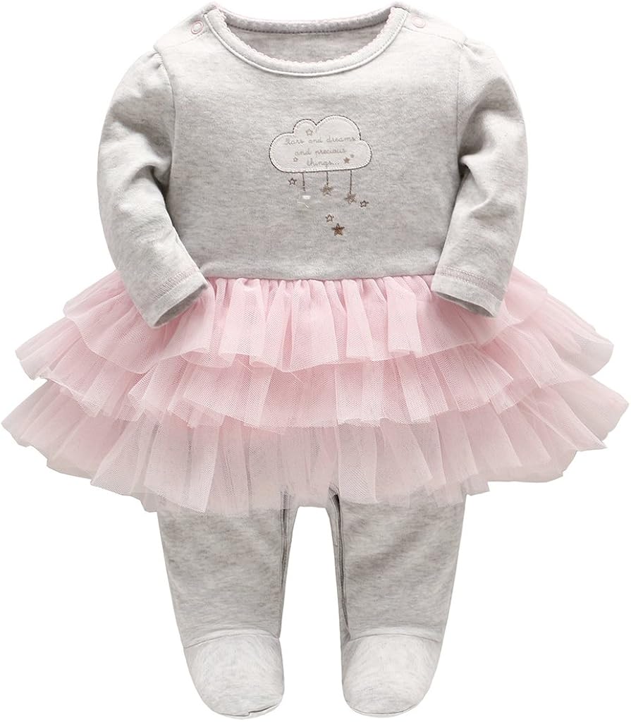 baby girl tutu sleepsuit