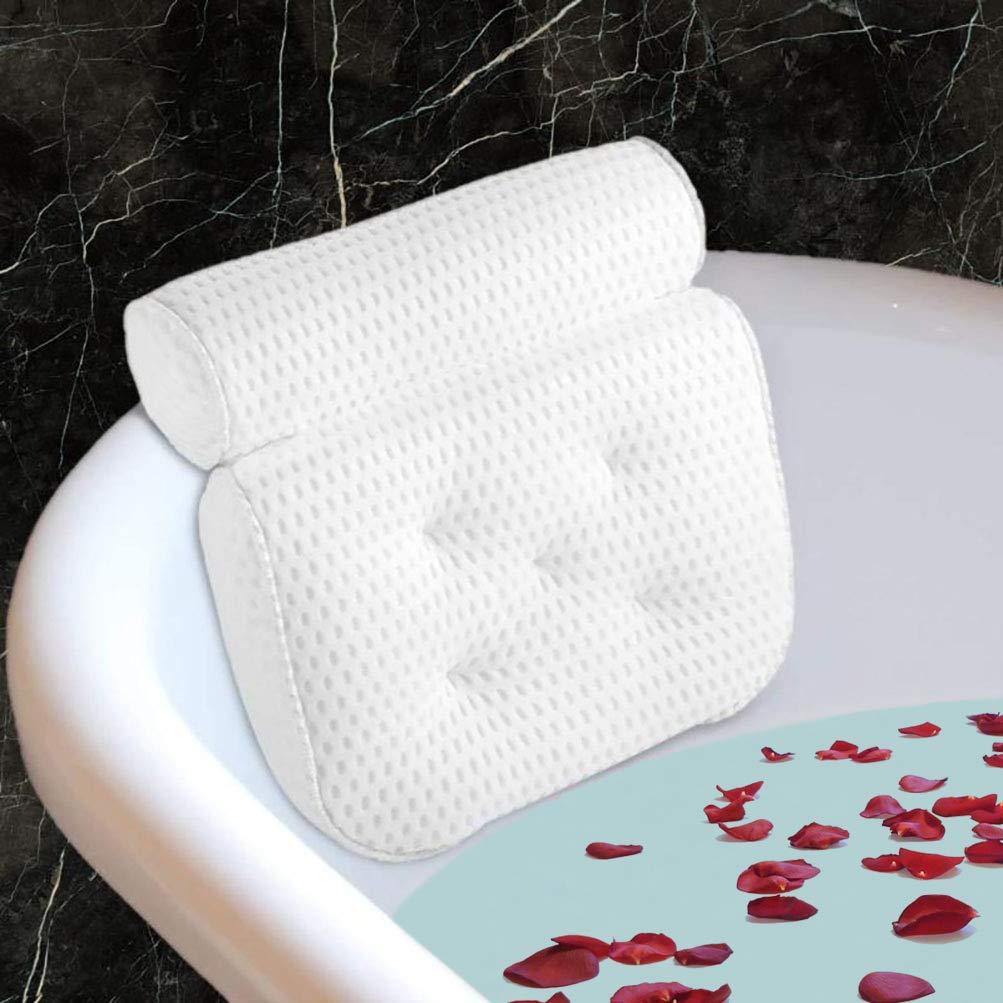 Fitheaven Bath Pillow for Bathtub. Tub Pillow for Women & Men, with 3D Air Mesh Breathable, Helps Support Head, Neck, and Back : Beauty