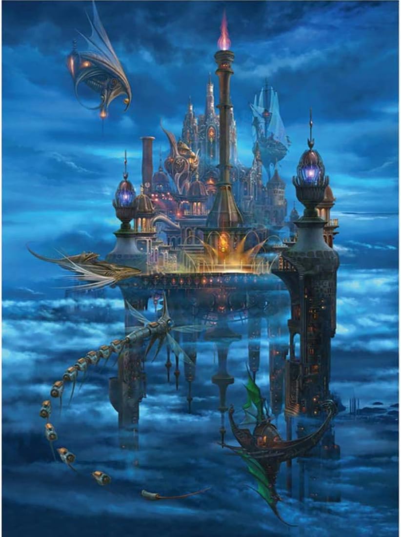 Amazon Minisan 1000ピース ジグソーパズル 魔法の城 パズル プラスチック製 風景 Mini Puzzle 38 X 52 Cm ジグソーパズル おもちゃ