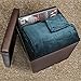 Sorbus Storage Ottoman Bench, Folding Cube Ottoman, Great for Hassock, Foot Stool, Seat, Coffee Table, Storage Chest, and More Contemporary, Faux Leather (Chocolate)