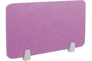Icegrey Acoustic Desk Divider Privacy Panel Removable Sound Absorbing Desk Partition Board with 2 Clips for Student Call Centers Offices Braries Classrooms Library, Light Purple, 19.5x11.7
