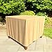 Budge P4A06SF1 All Seasons Square Patio Table / Ottoman Cover Lightweight, UV-Resistant, Medium, Tan