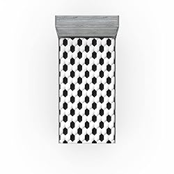 Lunarable Sports Fitted Sheet Set, Soccer Ball