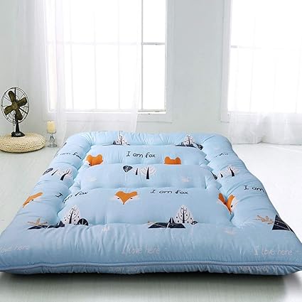 Cartoon Fox Printed Futon Mattress Boys Girls Japanese Floor