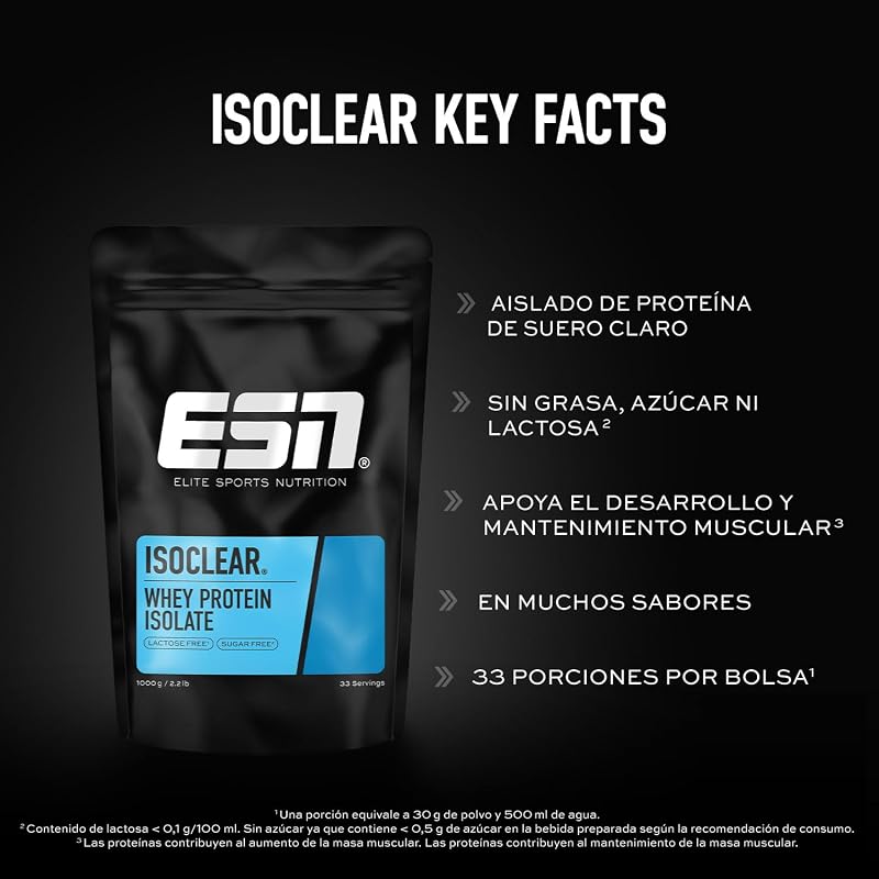 ISOCLEAR Whey Isolate Proteína em Pó, Chá Gelado com Limão, 1000 g