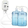 TDRRICH Bottled Drinking Water Dispensing Pump System，Double-Pipe Electric Water Pump for 5 Gallon Power 25W Pressure Value 60psi 1GPM Flow 2.5L Suitable for Coffee/Ice Machines,Refrigerators, Faucets