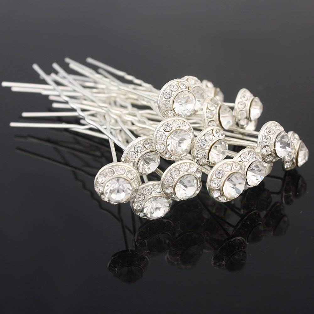 diamante hair clips for weddings
