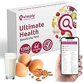 Simply Sensitivity Checks 1350+ Items Food Sensitivity Test Kit for Adults – Foods & Non-Foods, Including Lactose, Gluten, Vitamins, Minerals, Gut Health & More – at-Home Food Intolerance Test Kit