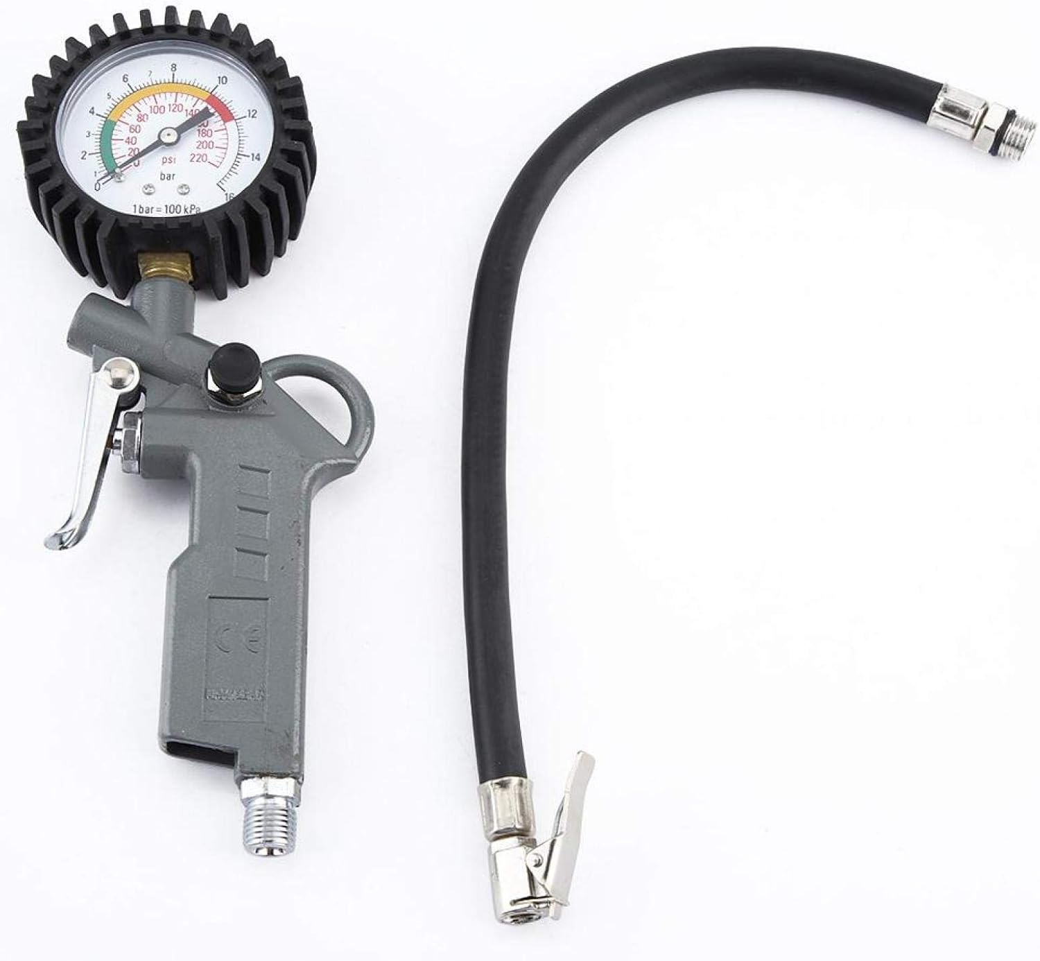 Air Pressure Gun, with Air Pressure Gauge Pistol Shape Tire Inflator