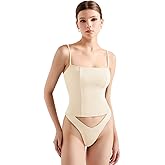 SUUKSESS Women Bustier No Boning Corset Tops Fitted Going Out Y2k Cami Tank Tops