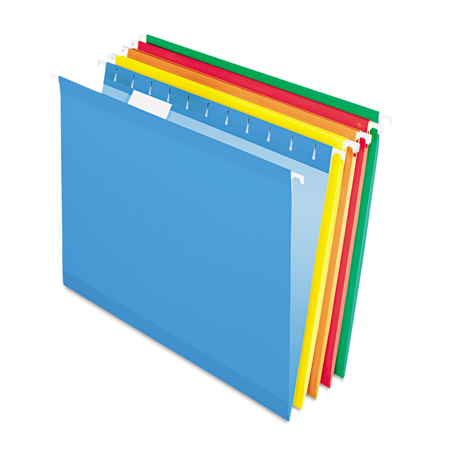 Pendaflex Reinforced Hanging File Folders, Letter Size, Assorted, 1/5 Cut, 25/BX (4152 1/5 ASST)