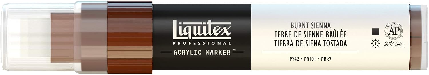 Liquitex Professional Paint Marker with 8-15 mm Wide Nib - Burnt Sienna