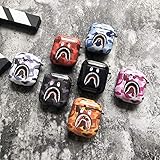 Shark Teeth Camo Softshell Silicone AirPods IMD Case for 1st & 2nd Gen AirPods Charging & Wireless Charging Case Protective Cover and Skin Supreme Gift Bape Boy Girl [NO Button Cutout] (Pink)
