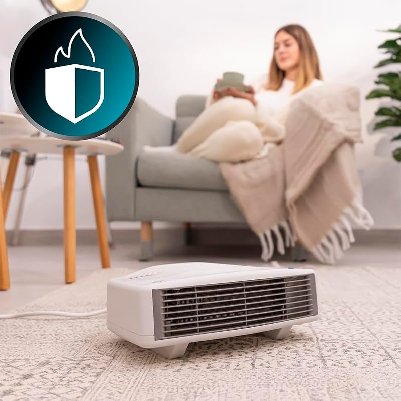Termoventilatore Readywarm 3000 Horizon White. 3000W, Riscalda Fino 28M². Termostato Regolabile, Facile Trasporto, Funzionamento Silenzioso, Sicurezza Surriscaldamento. Ideale Per Ogni Stanza.