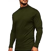 Rela Bota Mens Half Turtleneck Long Sleeve Pullover Basic Designed Undershirt Stretch Slim Fit Sweaters