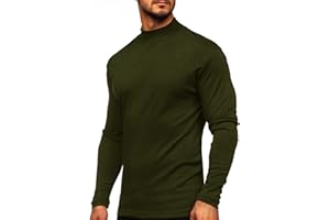 Rela Bota Mens Half Turtleneck Long Sleeve Pullover Basic Designed Undershirt Stretch Slim Fit Sweaters