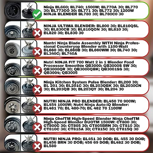 Ninja Blender Cups Replacement Blades 6 Fin Ninja Replacement Blades