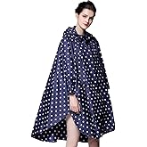 NUUR Rain Poncho for Women Adults Unisex Hooded Zipper Raincoat Waterproof Reusable Hiking Rain Coat with Pockets